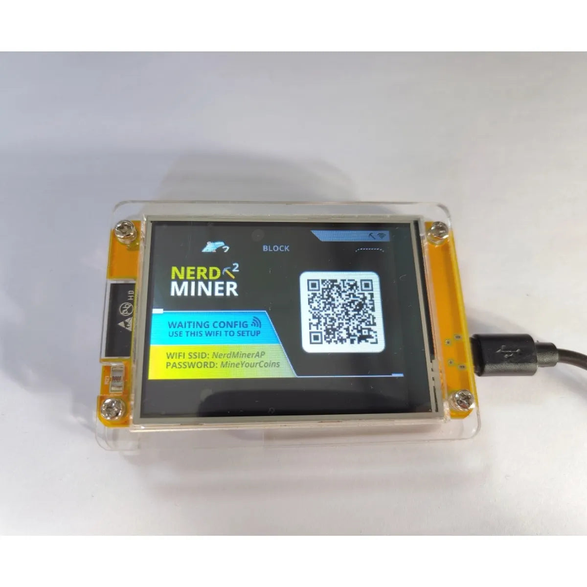 Bitcoin Nerd Miner V2.0 ESP32 2.8 Inch Smart Touch Display BTC Solo Miner 350K/S Win Jackpot Bitcoin Mining Machine
