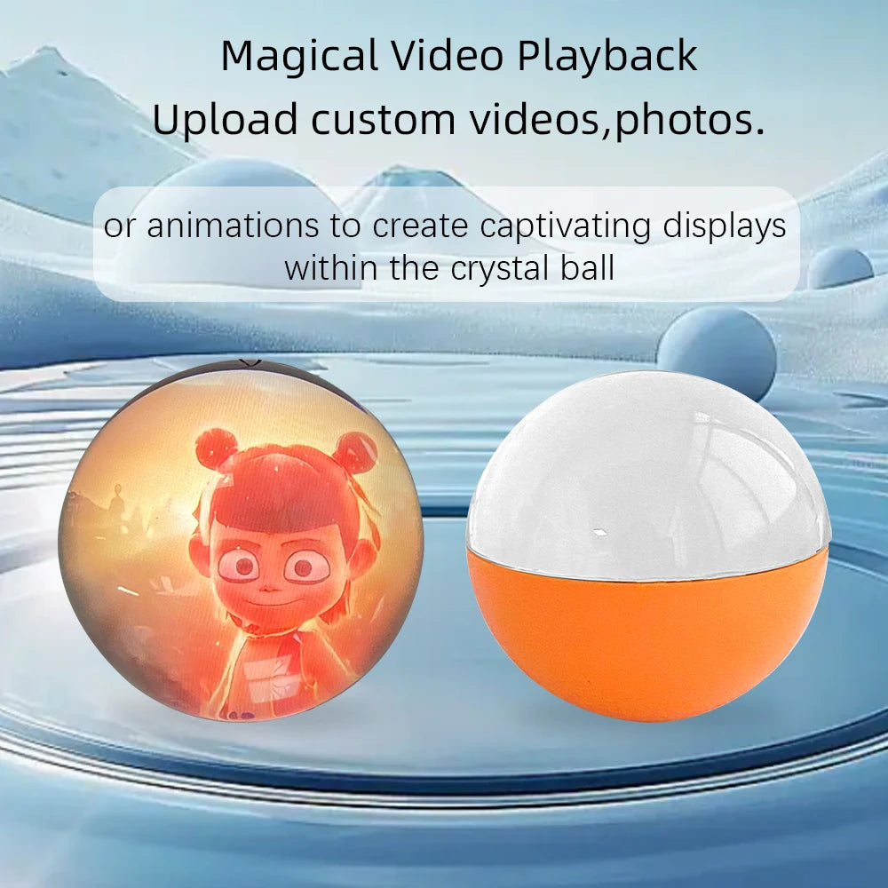 Customizable video glass ball lamp - spherical pixel display
