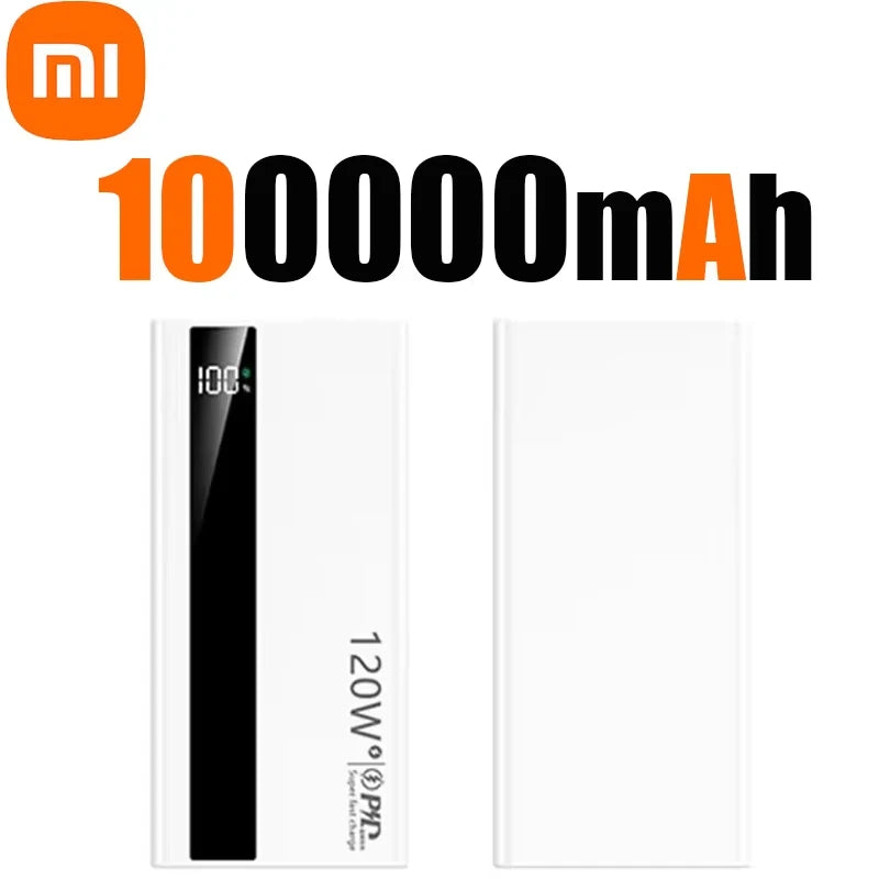 Xiaomi 120W 500000mAh High Capacity Power Bank Super Fast Charging Power Bank Portable Battery Charger For iPhone Huawei Samsung