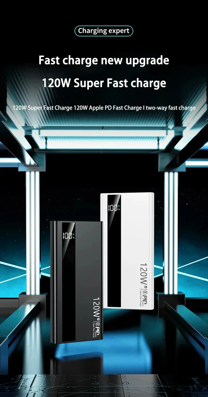Xiaomi 120W 500000mAh High Capacity Power Bank Super Fast Charging Power Bank Portable Battery Charger For iPhone Huawei Samsung