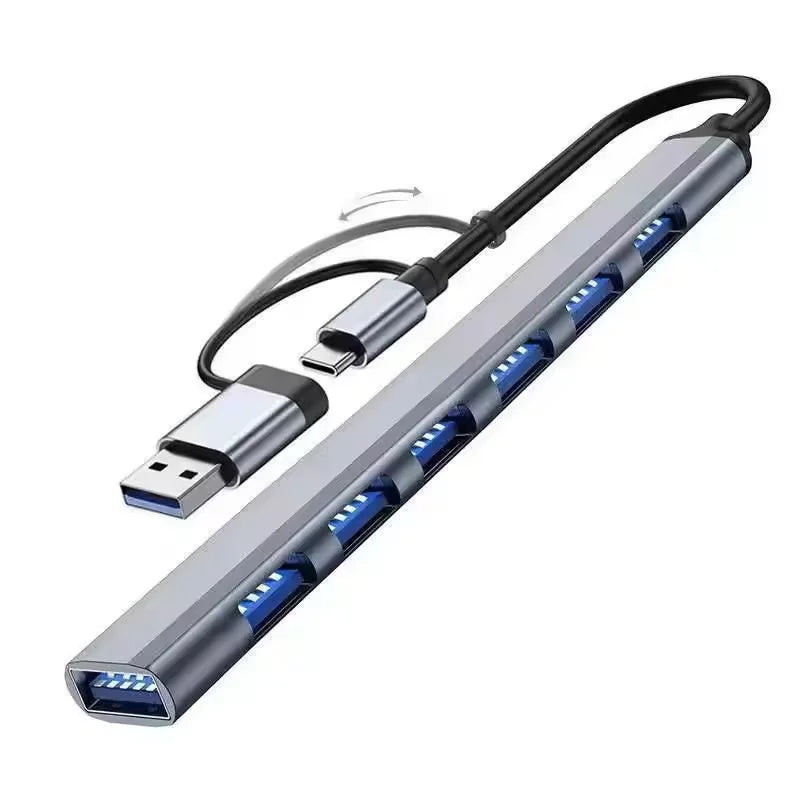 7-IN-2 USB3.0 HUB USB C HUB 5Gbps High Speed Transfer USB Splitter C- to-USB OTG Adapter for Macbook Pro Laptop Tablet Accessori