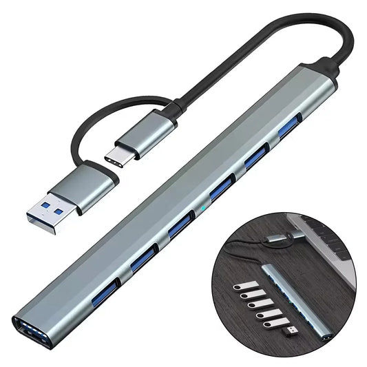 7-IN-2 USB3.0 HUB USB C HUB 5Gbps High Speed Transfer USB Splitter C- to-USB OTG Adapter for Macbook Pro Laptop Tablet Accessori