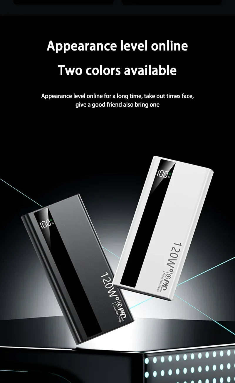 Xiaomi 120W 500000mAh High Capacity Power Bank Super Fast Charging Power Bank Portable Battery Charger For iPhone Huawei Samsung
