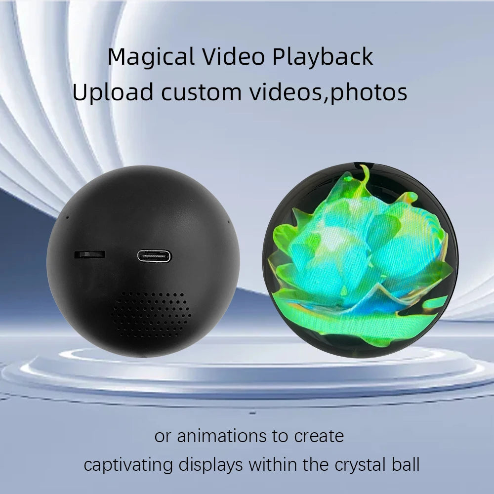 Customizable video glass ball lamp - spherical pixel display