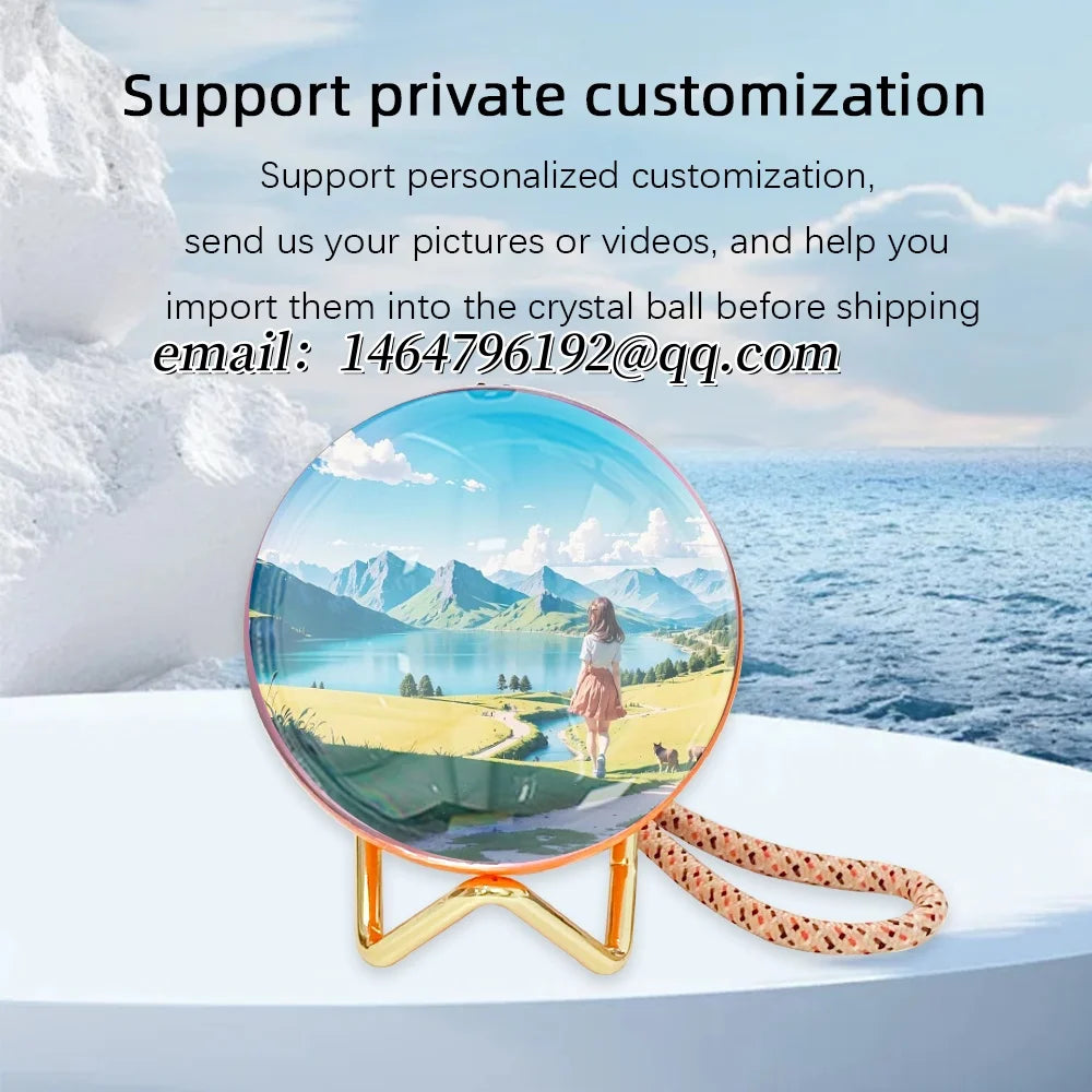 Customizable video glass ball lamp - spherical pixel display