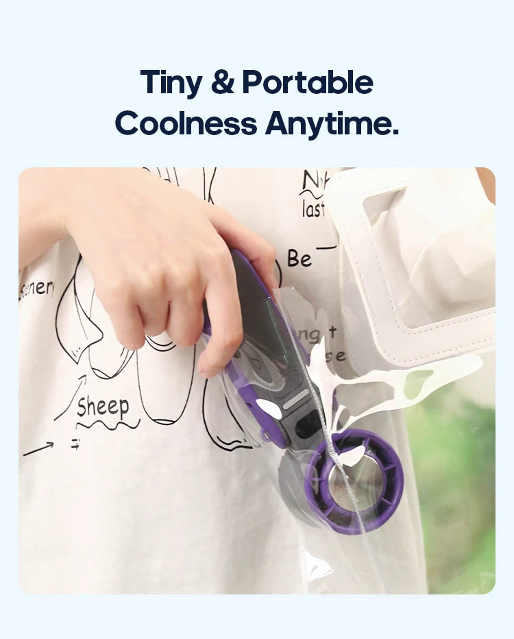 KINSCOTER Outdoor Foldable Portable Handheld Fan Mini Cooling Rechargeable 3600mAh 100-level Free Control High Speed Turbo Fan