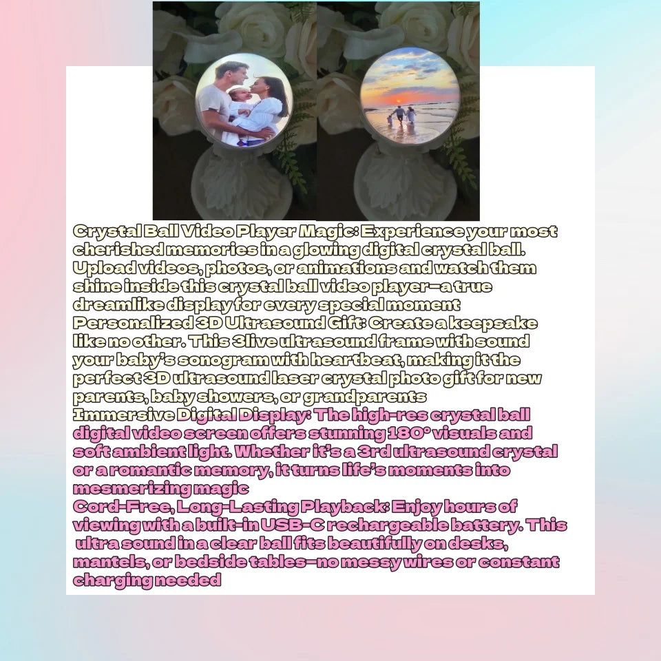 Customizable video glass ball lamp - spherical pixel display