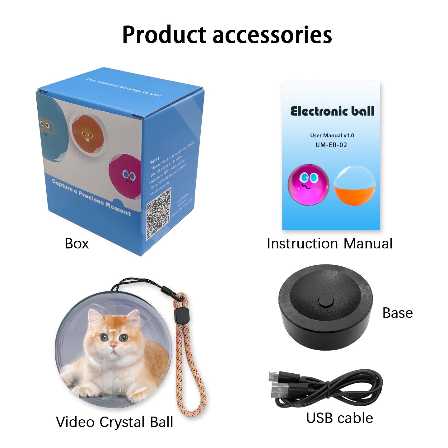 Customizable video glass ball lamp - spherical pixel display